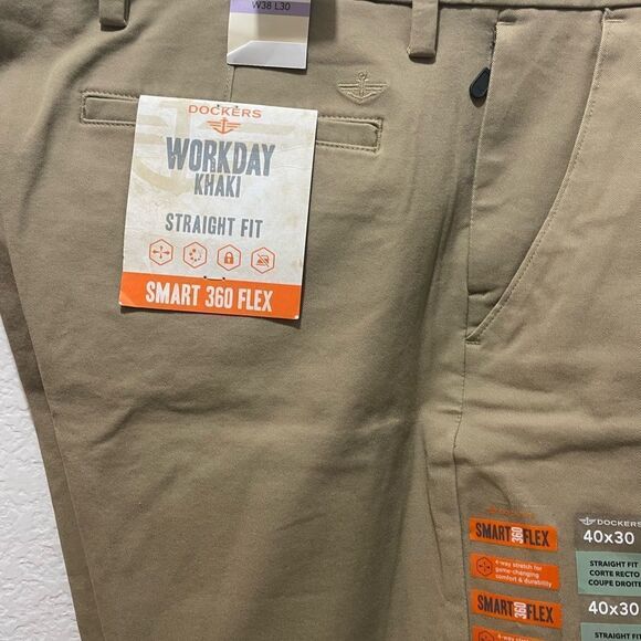 Men's Dockers Straight-Fit Workday Khaki Smart 360 Flex Pants 38x30 - Picture 5 of 15